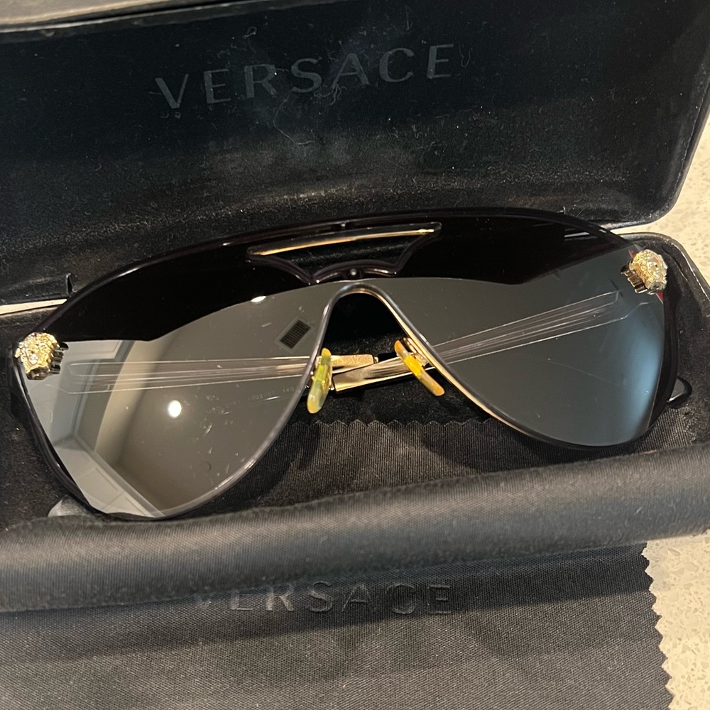 Versace Sunglasses with Black and Gold Details